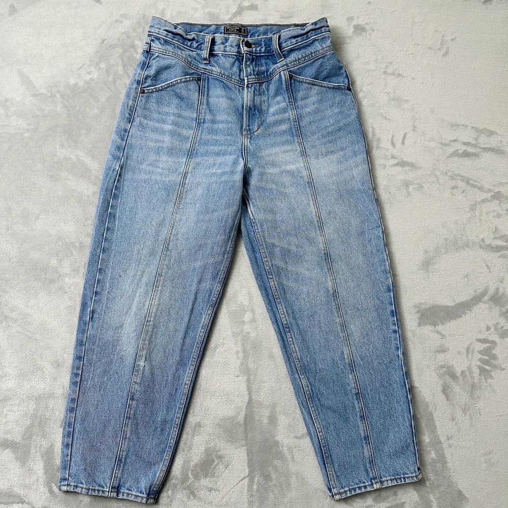 AB Abercrombie & Fitch Jeans Womens 31 90's High Waist Baggy Faded Ankle Crop